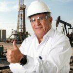 Luis Elías Quiroga Arjona, ingeniero de petróleos y candidato independiente, en campo petrolero como parte de su propuesta energética para Colombia.