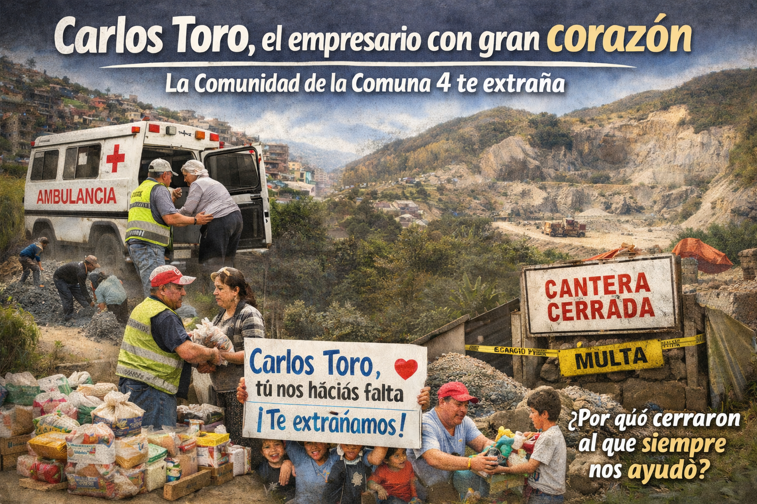 Imagen alusiva a Carlos Toro, empresario solidario recordado por la comunidad de la Comuna 4 de Soacha.