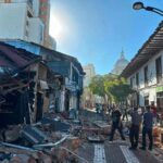 Daños provocados por el temblor.