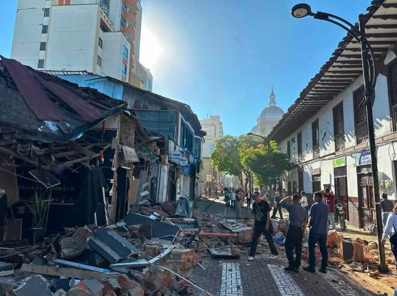 Daños provocados por el temblor.